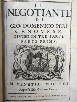 Il negotiante [.] diviso in tre parti. [-I frutti d'Albaro].