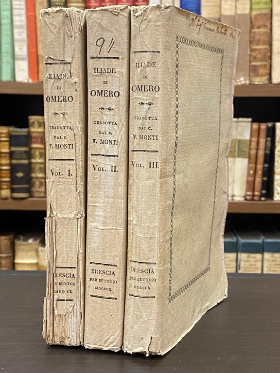 Iliade di Omero. Traduzione del cav. Vincenzo Monti.