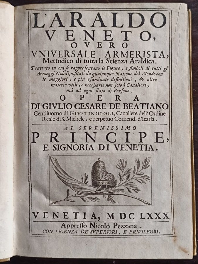 L'araldo veneto, overo universale armerista, mettodico di tutta la scienza … | Immagine principale