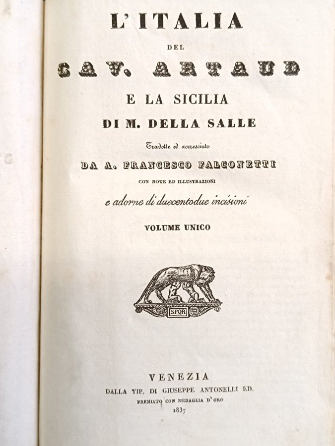 L'Italia e La Sicilia. Tradotte ed accresciute da A. Francesco …