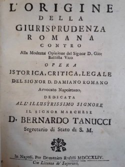 L'origine della giurisprudenza romana contro alla moderna opinione del signor …