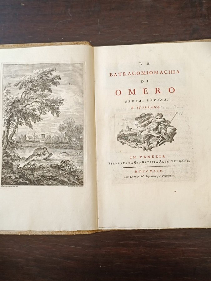 La Batracomiomachia di Omero, greca, latina, e italiana.