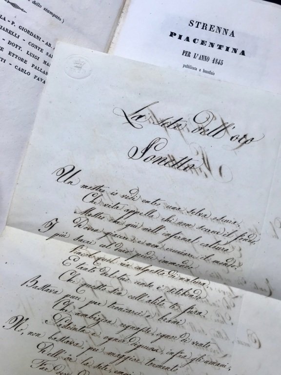 [La sete dell'oro; L'orgoglio]. Strenna piacentina per l'anno 1845 pubblicata …