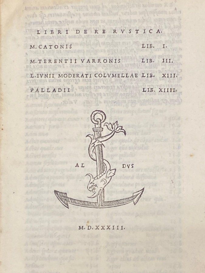 Libri de re rustica. M. Catonis Lib. I, M. Terentii …