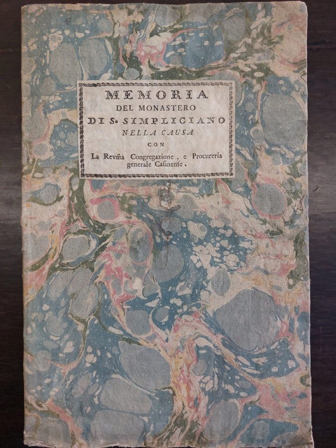 Memoria del monistero di S. Simpliciano di Milano nella causa …