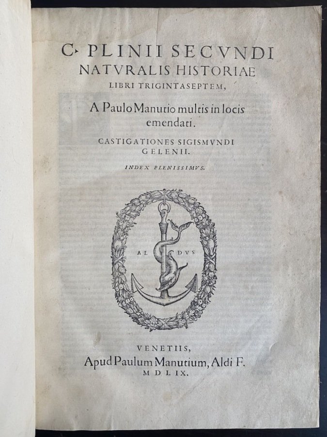 Naturalis historiae libri trigintaseptem, a Paulo Manutio multis in locis … | Immagine principale