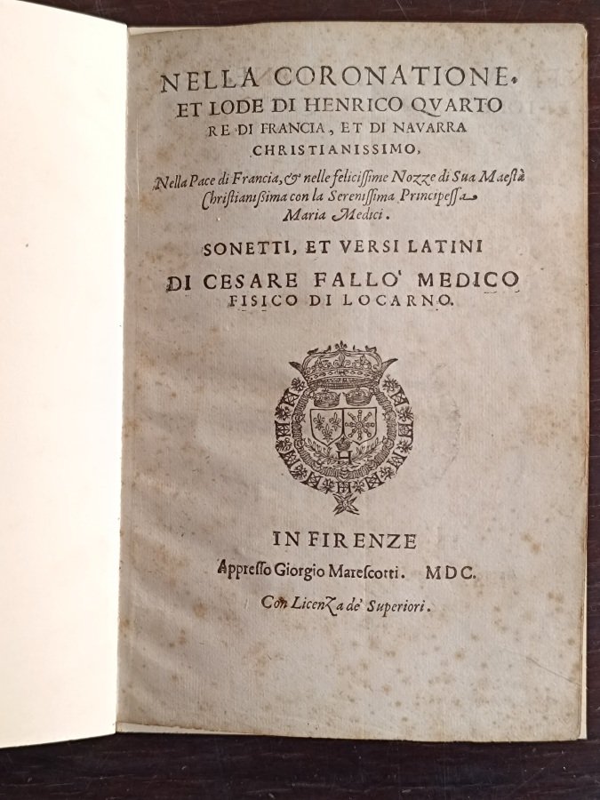 Nella coronatione, et lode di Henrico quarto re di Francia, …
