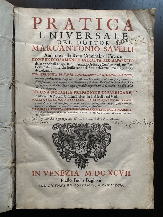 Pratica universale [.] delle principali leggi, bandi statuti, ordini, e … | Immagine principale