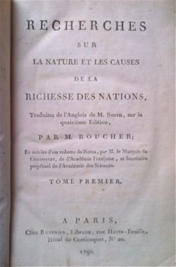 Recherches sur la nature et les causes de la richesse …