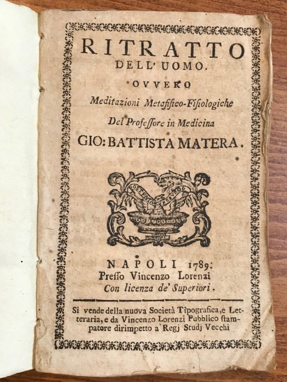 Ritratto dell'uomo ovvero meditazioni metafisico-filologiche.