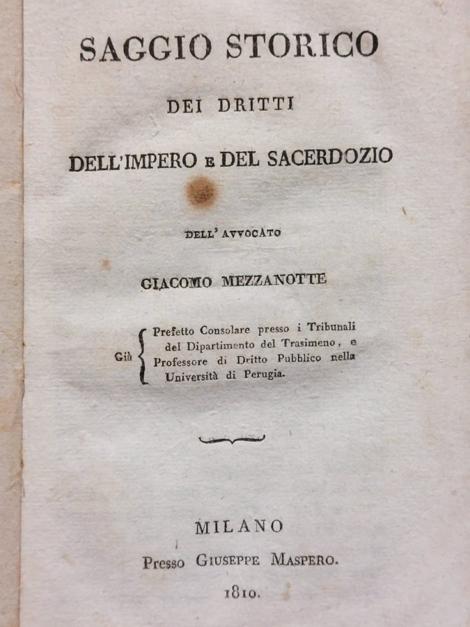 Saggio storico dei diritti dell'impero e del sacerdozio.