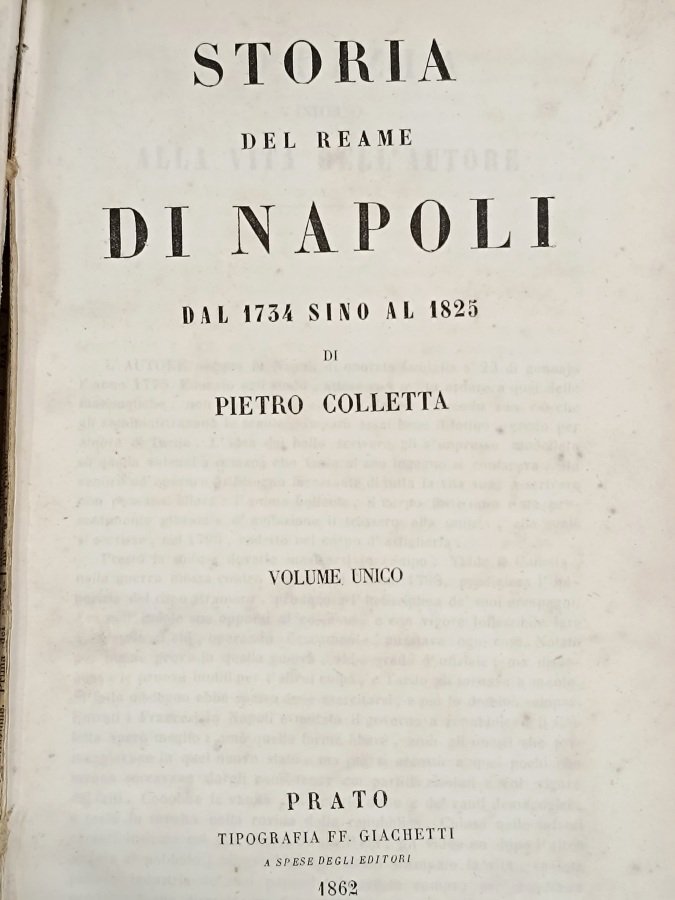 Storia del Reame di Napoli dal 1734 al 1825.
