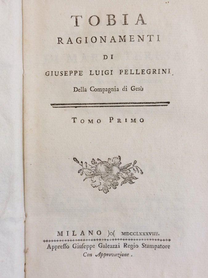 Tobia. Ragionamenti dell'autore.