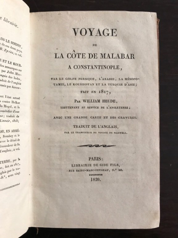 Voyage de la côte de Malabar a Constantinople, par le …