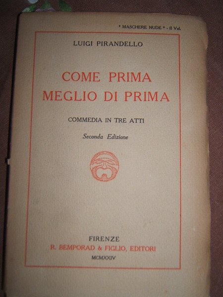 COME PRIMA, MEGLIO DI PRIMA