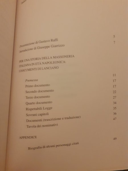 PER UNA STORIA DELLA MASSONERIA ITALIANA IN ETA' NAPOLEONICA: I …