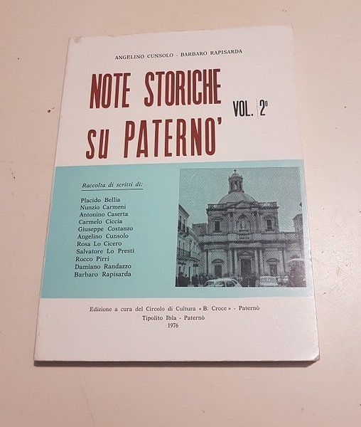 NOTE STORICHE SU PATERNO