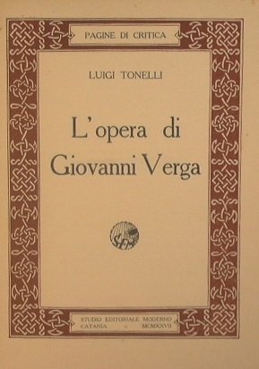 L'OPERA DI GIOVANNI VERGA