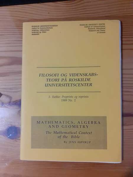 MATHEMATICS ALGEBRA AND GEOMETRY THE MATHEMATICAL CONTEXT OF THE BIBLE …