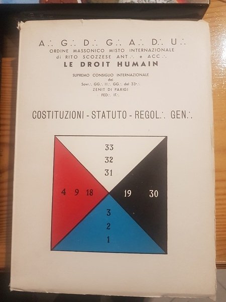 COSTITUZIONI STATUTO REGOLAMENTI GENERALI SOVR. GG. II. GG. DEL 33 …