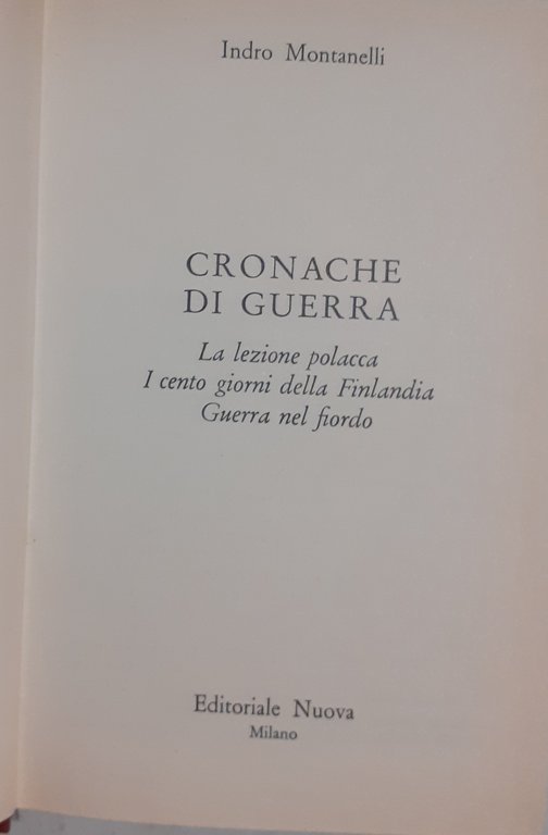 CRONACHE DI GUERRA