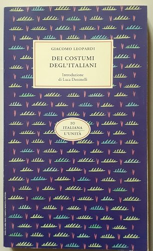 DEI COSTUMI DEGL'ITALIANI