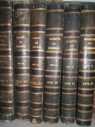 GAZZETTA DEI TRIBUNALI, GIORNALE DI GIURISPRUDENZA E DI DISCUSSIONI GIUDIZIARIE