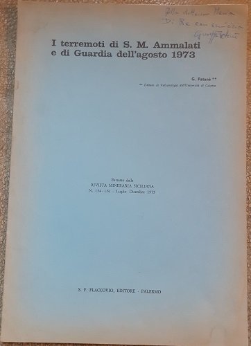 I TERREMOTI DI S. M. AMMALATI E DI GUARDIA DELL'AGOSTO …