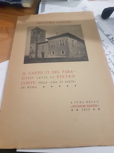 IL CANTO VI DEL PARADISO LETTO DA PIETRO CONTE NELLA …