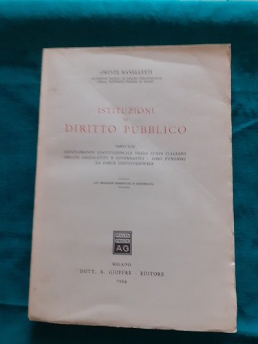 ISTITUZIONI DI DIRITTO PUBBLICO PARTI II - IV ORDIONAMENTO COSTITUZIONALE …