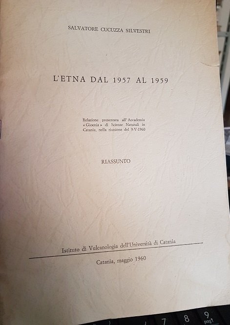 L'ETNA DAL 1957 AL 1959