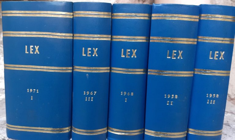 LEX LEGISLAZIONE ITALIANA RACCOLTA CRONOLOGICA