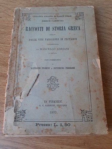 RACCONTI DI STORIA GRECA SCELTI DALLE VITE PARALLELE DI PLUTARCO