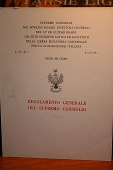 REGOLAMENTO GENERALE DEL SUPREMO CONSIGLIO.