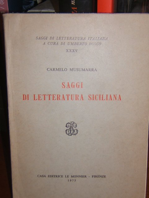 SAGGI DI LETTERATURA SICILIANA.