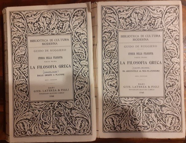 STORIA DELLA FILOSOFIA PARTE PRIMA LA FILOSOFIA GRECA VOL. 1? …