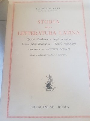 STORIA DELLA LETTERATURA LATINA