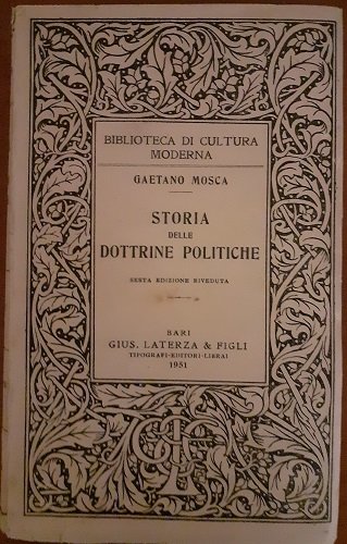 STORIA DELLE DOTTRINE POLITICHE