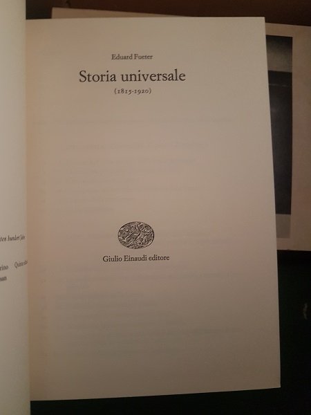 STORIA UNIVERSALE (1815 - 1920)