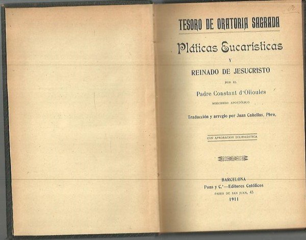 PLATICAS EUCARISTICAS Y REINADO DE JESUCRISTO.