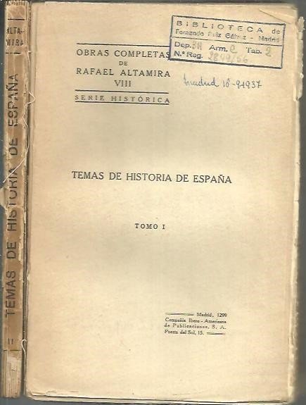 TEMAS DE HISTORIA DE ESPAÑA.