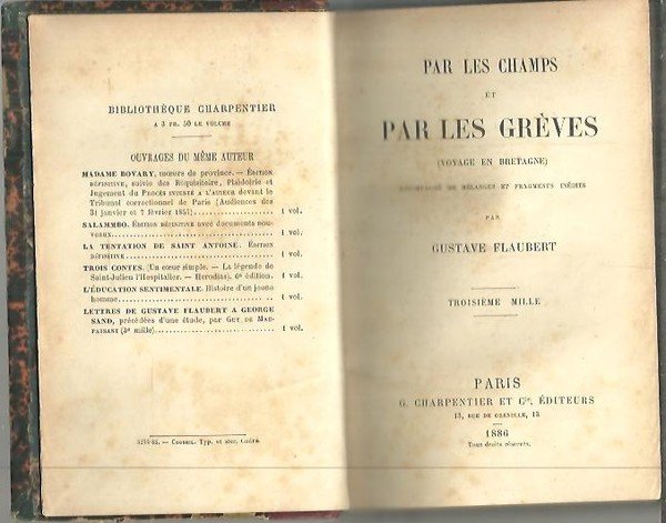 PAR LES CHAMPS ET PAR LES GREVES. (VOYAGE EN BRETAGNE).