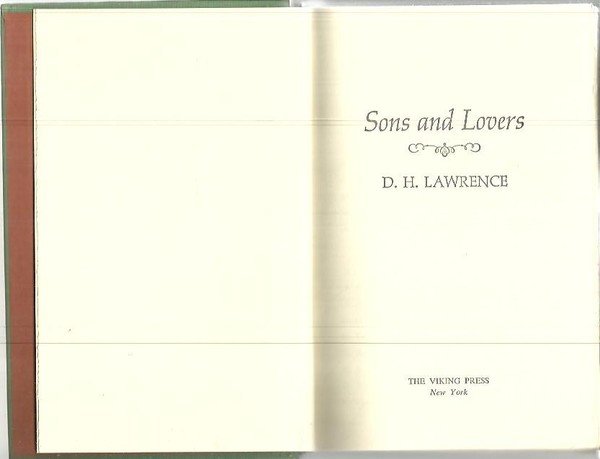 SONS AND LOVERS.