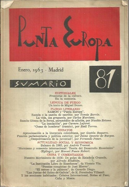 PUNTA EUROPA. AÑO VIII. N. 81.