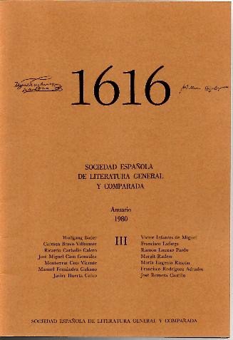 1616. SOCIEDAD ESPAÑOLA DE LITERATURA GENERAL Y COMPARADA. III. ANUARIO …