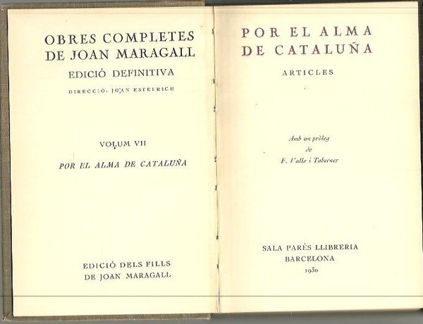POR EL ALMA DE CATALUÑA. ARTICLES.
