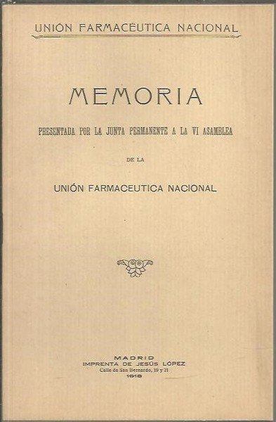 MEMORIA PRESENTADA POR LA JUNTA PERMANENTE A LA VI ASAMBLEA …