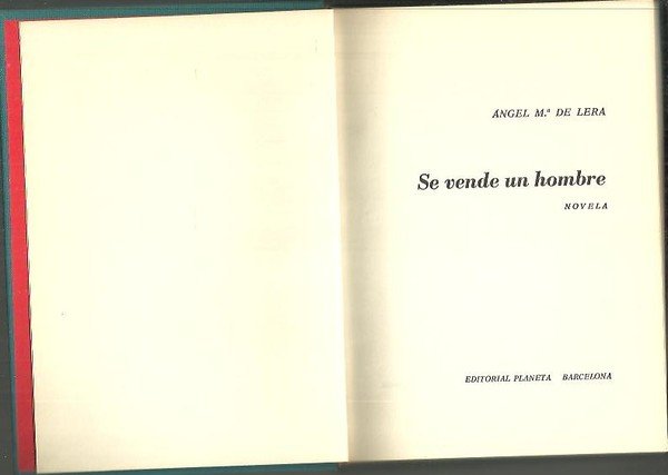 SE VENDE UN HOMBRE.
