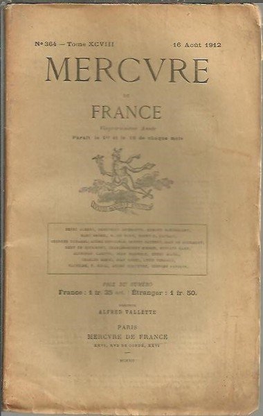 MERCURE DE FRANCE. TOME XCVIII. NUM. 364.