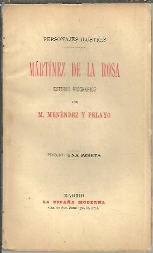 MARTINEZ DE LA ROSA. ESTUDIO BIOGRAFICO.